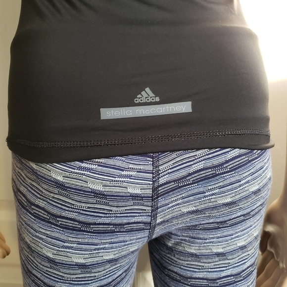 Adidas Stella McCartney Black Short Sleeve Workout Top Extra Small - Picture 5 of 7